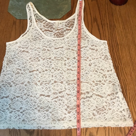 FRENCHI Ivory All Lace Tank Top - Picture 6 of 6
